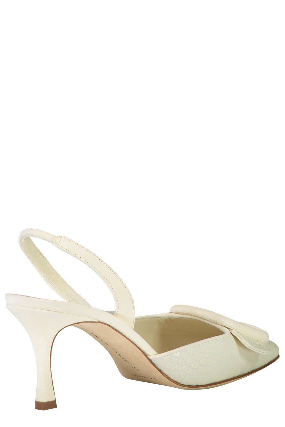 Open-toed high heels - light cream