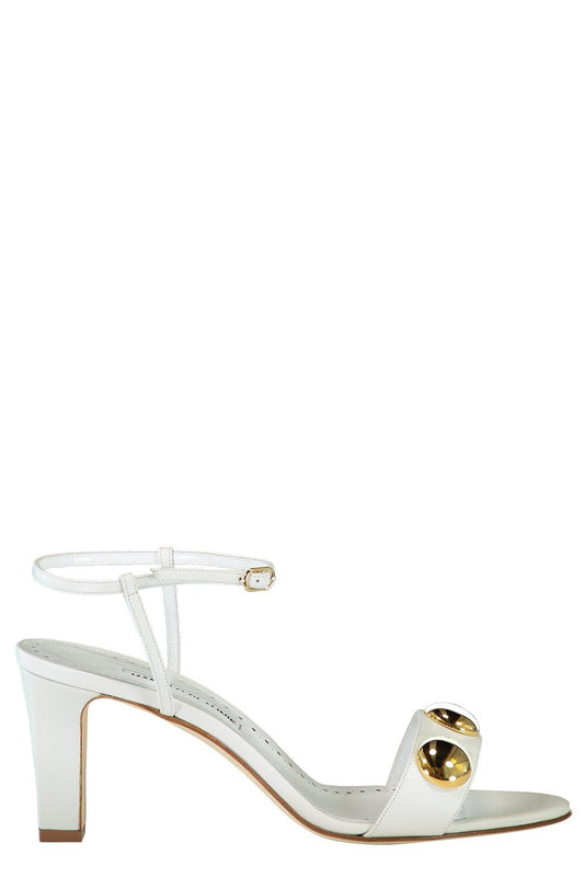 Ladies' open-heeled sandals - cream color